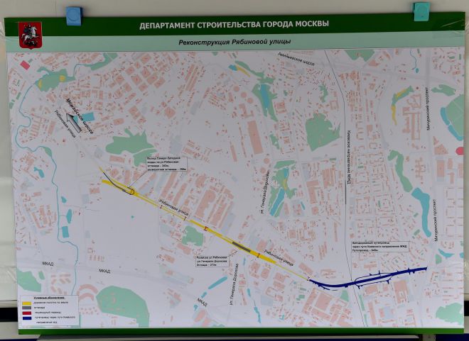 новая эстакада на рябиновой улице карта